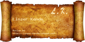 Linzer Kende névjegykártya